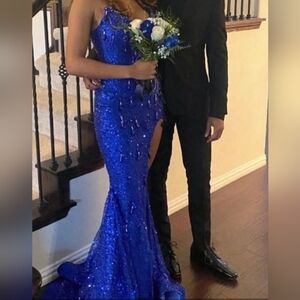 Stunning Blue Sequin Gown